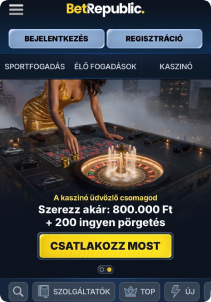 Betrepublic Casino mobile screen main pane