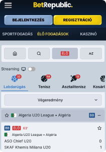 Betrepublic Casino mobile screen sports games