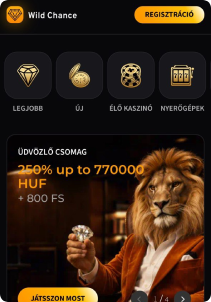 WildChance Casino mobile screen main pane