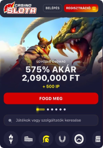 Slota Casino mobile screen main pane
