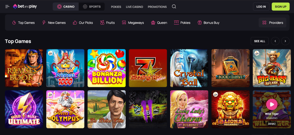 betandplay screen