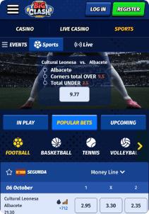BiGClash casino mob screen sports