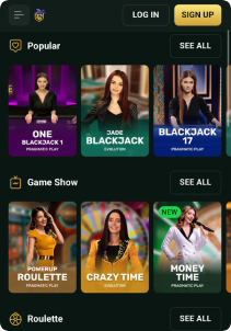 GolDex casino mob screen live games