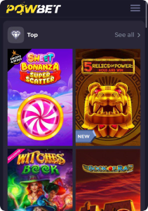 PowBet casino mob screen slots games