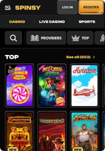Spinsy casino mob screen slots games