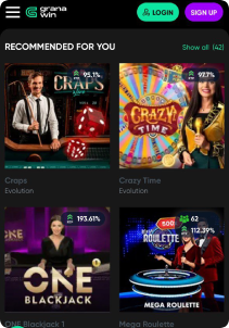 Granawin casino mob screen live games