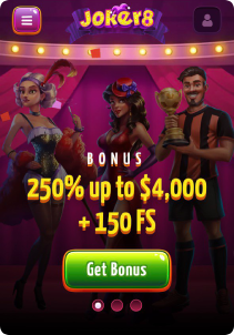 Joker8 casino mob screen main page