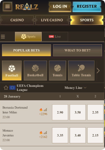 Realz casino mob screen sports