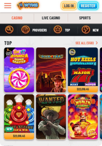 Wyns casino mob screen sports games
