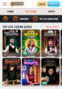 Wyns casino mob screen live games