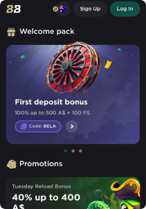 Belabet casino mob screen promotions