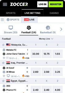 Zoccer casino mob screen sports games