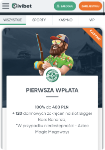 Ivibet casino mobile screen welcome bonus