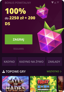 Malina casino mobile screen welcome bonus