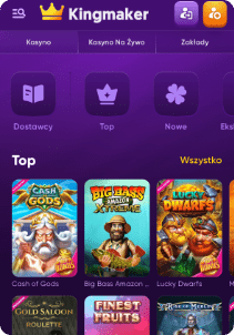 Kingmaker casino mobile screen lives games