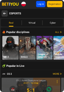 Betandyou casino mobile screen live games