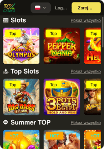 RxCasino casino mobile screen slots games