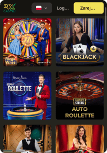 RxCasino casino mobile screen live games