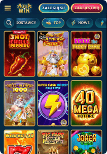 Aquawin casino mobile screen top slots games
