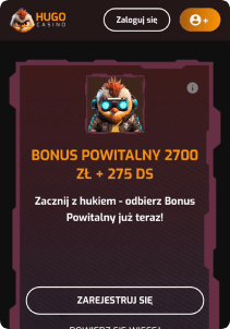 Hugo casino mobile screen promotions