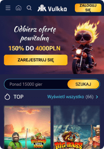 Vulkkacasino mobile screen welcome bonus