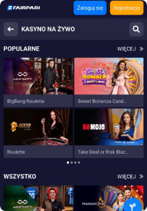 FairParii mobile screen live games