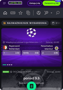 Gambloria mobile screen sports