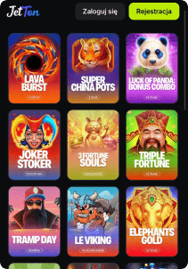 JetTon casino mobile screen slots games