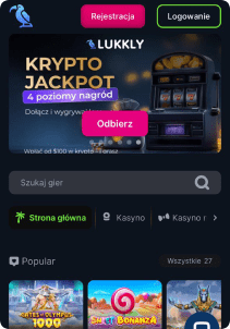 LUKKLY Casino Screen maine page