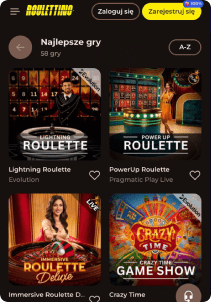 Roulettino mobile screen live games
