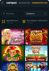CampeonBetCasino mobile screen slots games