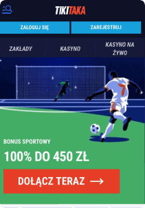 TikiiTaka Casino mobile screen maine page