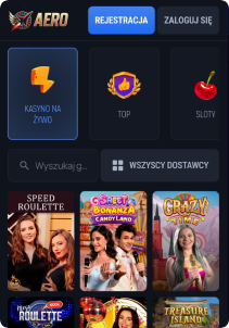 Aerobet Casino mobile screen live games