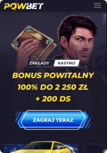 PowBet Casino mobile screen maine page