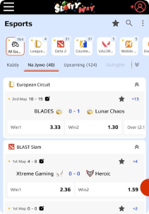 Slottyway Casino mobile screen esports