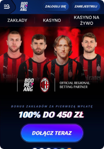 Boomerang Casino mobile screen main page