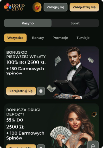 GoldZino Casino mobile screen promotions