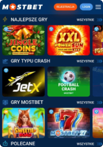 Mostbet Casino mobile screen slots games