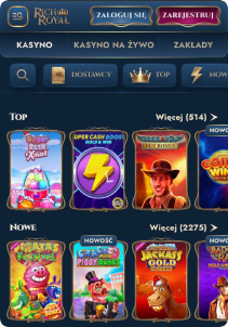 RichRoyal Casino mobile screen slots games