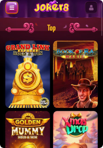 Joker8 Casino mobile screen slots games