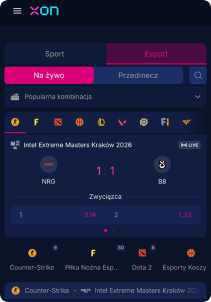 XON Casino mobile screen sports