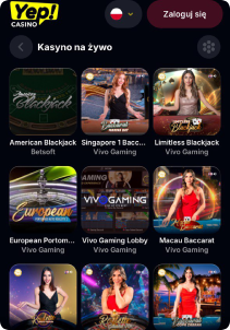 Yep! Casino mobile screen live games