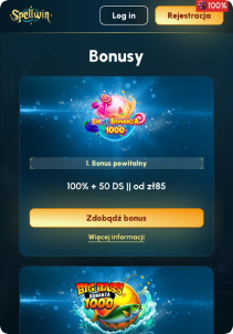 SpellWin Casino mobile screen promotions