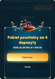 SpellWin Casino mobile screen main page