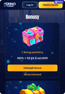 Trino Casino mobile screen promotions