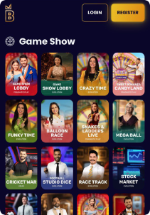 BiggerZ Casino mobile screen live games