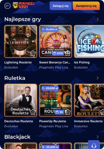 ManekiSpin mobile screen live games