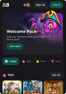 Belabet Casino mobile screen main page