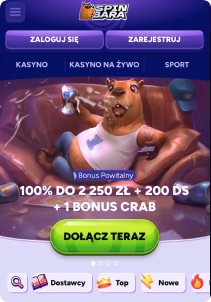 SpinBara Casino mobile screen man page