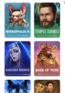 Tsars Casino mobile screen slots